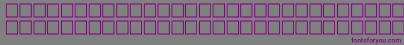 フォントMcsHor2SINormal2000 – 紫色のフォント、灰色の背景