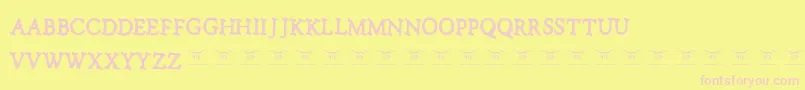 NotalkingpleaseRegular Font – Pink Fonts on Yellow Background