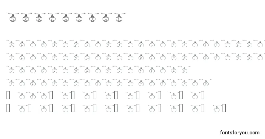 Schriftart Boulenoel – Alphabet, Zahlen, spezielle Symbole