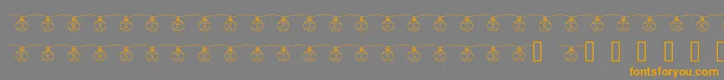 フォントBoulenoel – オレンジの文字は灰色の背景にあります。
