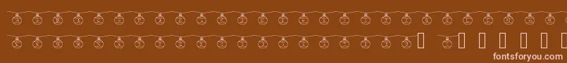 フォントBoulenoel – 茶色の背景にピンクのフォント