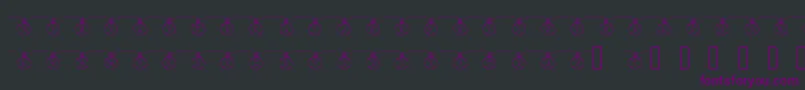 Boulenoel-Schriftart – Violette Schriften auf schwarzem Hintergrund