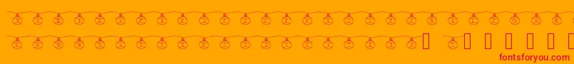 Boulenoel Font – Red Fonts on Orange Background