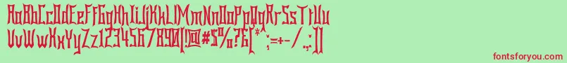 Bardour Font – Red Fonts on Green Background