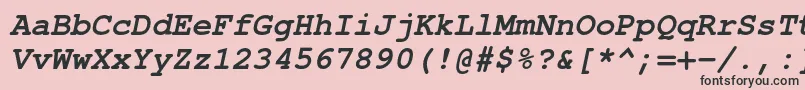 TexgyrecursorBolditalic Font – Black Fonts on Pink Background