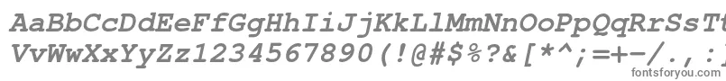 Шрифт TexgyrecursorBolditalic – серые шрифты