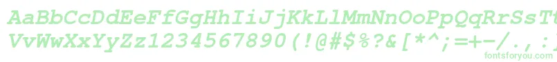 Шрифт TexgyrecursorBolditalic – зелёные шрифты