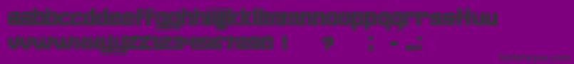 フォントFailed3DFilled – 紫の背景に黒い文字