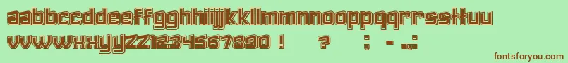 Failed3DFilled Font – Brown Fonts on Green Background