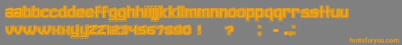 Failed3DFilled-Schriftart – Orangefarbene Schriften auf grauem Hintergrund