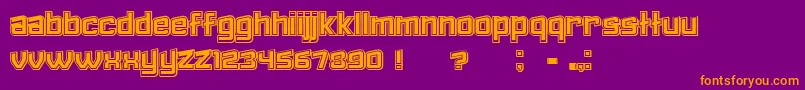 Failed3DFilled Font – Orange Fonts on Purple Background