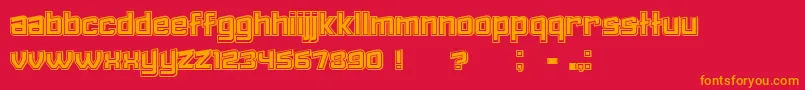 Failed3DFilled Font – Orange Fonts on Red Background