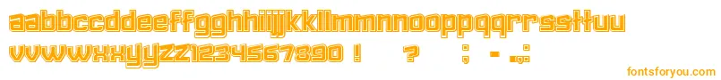 Failed3DFilled-Schriftart – Orangefarbene Schriften auf weißem Hintergrund