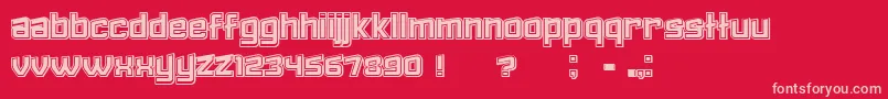 Failed3DFilled Font – Pink Fonts on Red Background