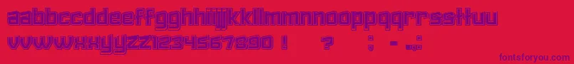 Failed3DFilled Font – Purple Fonts on Red Background