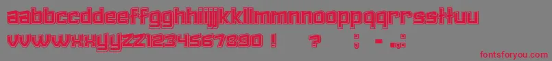 Шрифт Failed3DFilled – красные шрифты на сером фоне