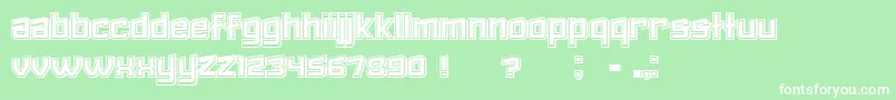 Failed3DFilled Font – White Fonts on Green Background