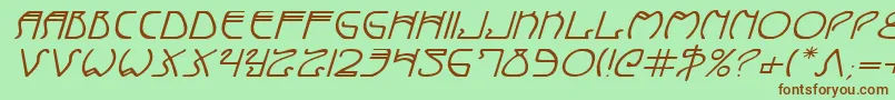 Coydecoei-fontti – ruskeat fontit vihreällä taustalla
