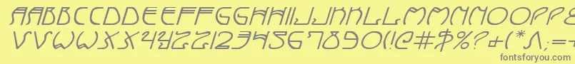 フォントCoydecoei – 黄色の背景に灰色の文字