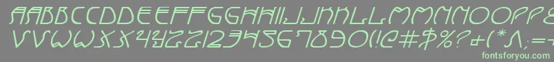 Шрифт Coydecoei – зелёные шрифты на сером фоне