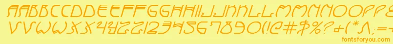 Coydecoei Font – Orange Fonts on Yellow Background