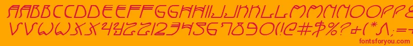 Coydecoei Font – Red Fonts on Orange Background
