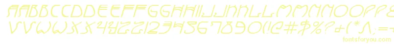 Шрифт Coydecoei – жёлтые шрифты на белом фоне