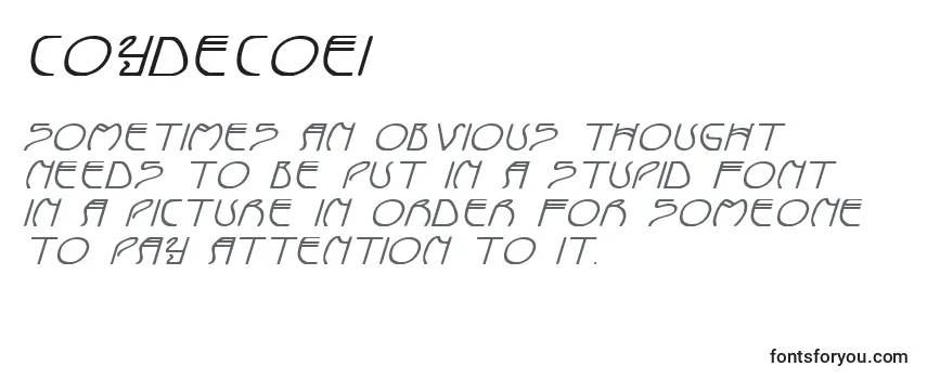 Review of the Coydecoei Font