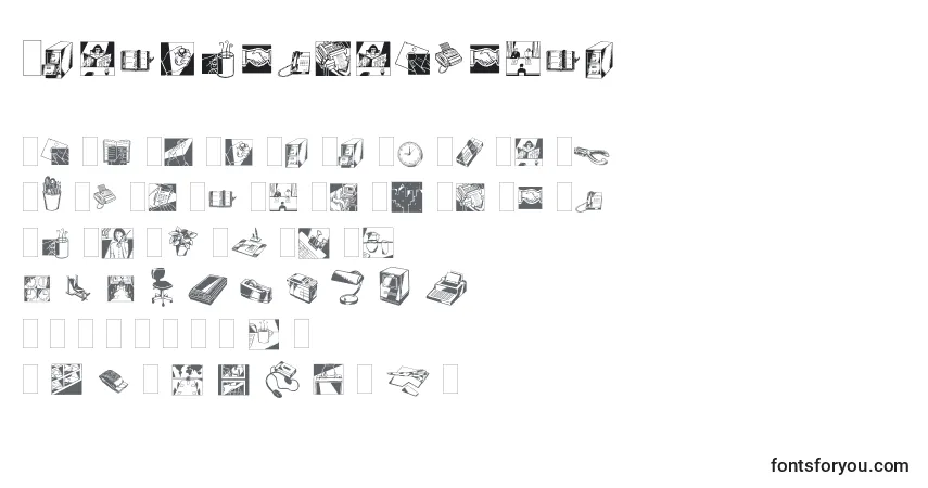 Шрифт Dfindustrialsone – алфавит, цифры, специальные символы