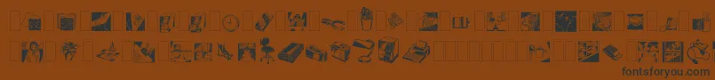 Dfindustrialsone-Schriftart – Schwarze Schriften auf braunem Hintergrund