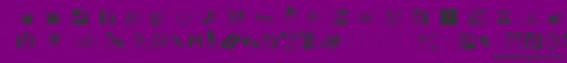 Шрифт Dfindustrialsone – чёрные шрифты на фиолетовом фоне