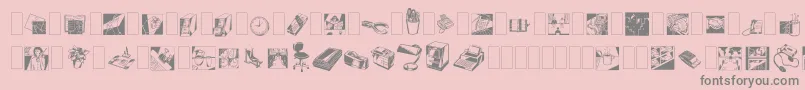 Dfindustrialsone Font – Gray Fonts on Pink Background