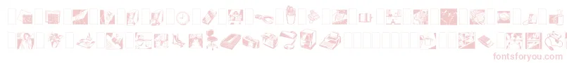 Dfindustrialsone-Schriftart – Rosa Schriften auf weißem Hintergrund