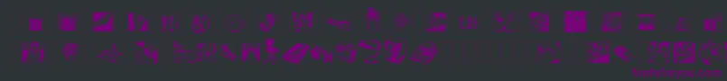 フォントDfindustrialsone – 黒い背景に紫のフォント