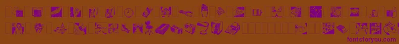Шрифт Dfindustrialsone – фиолетовые шрифты на коричневом фоне