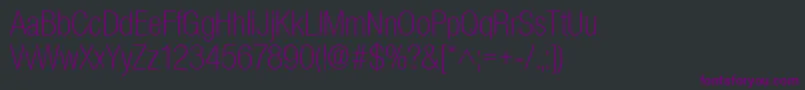 Шрифт BasicSansLightSf – фиолетовые шрифты на чёрном фоне
