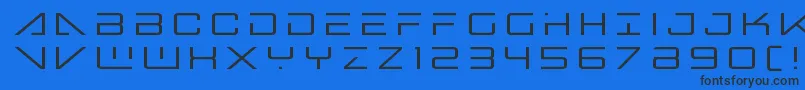 Bansheepilottitle Font – Black Fonts on Blue Background