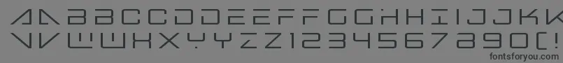 Bansheepilottitle-Schriftart – Schwarze Schriften auf grauem Hintergrund