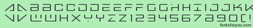 Bansheepilottitle-Schriftart – Schwarze Schriften auf grünem Hintergrund