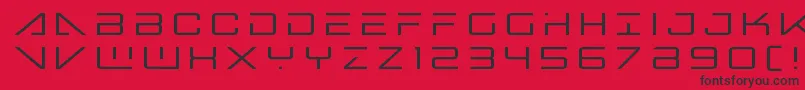 Bansheepilottitle-fontti – mustat fontit punaisella taustalla