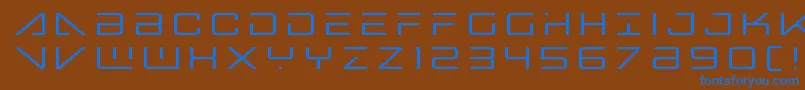 Bansheepilottitle-fontti – siniset fontit ruskealla taustalla