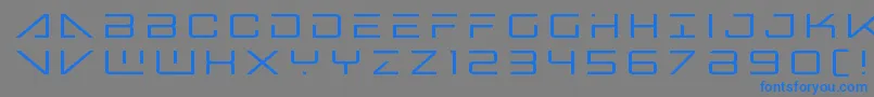 Bansheepilottitle-fontti – siniset fontit harmaalla taustalla