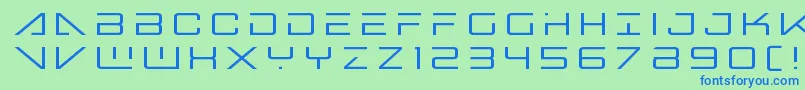Bansheepilottitle-fontti – siniset fontit vihreällä taustalla