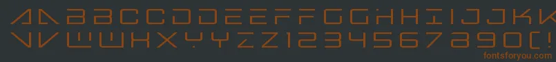 Шрифт Bansheepilottitle – коричневые шрифты на чёрном фоне