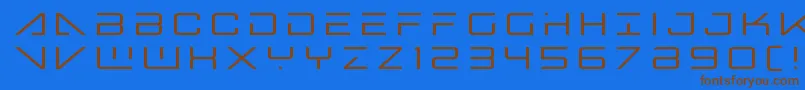 Bansheepilottitle-fontti – ruskeat fontit sinisellä taustalla