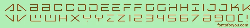 Bansheepilottitle-Schriftart – Braune Schriften auf grünem Hintergrund
