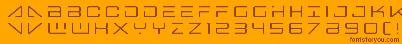 Шрифт Bansheepilottitle – коричневые шрифты на оранжевом фоне