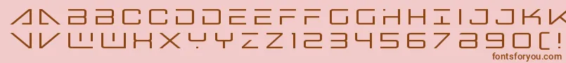 Bansheepilottitle-Schriftart – Braune Schriften auf rosa Hintergrund