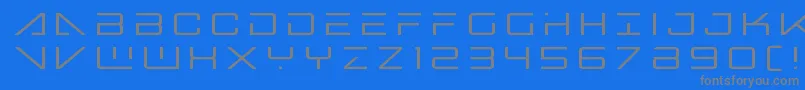 Bansheepilottitle-fontti – harmaat kirjasimet sinisellä taustalla