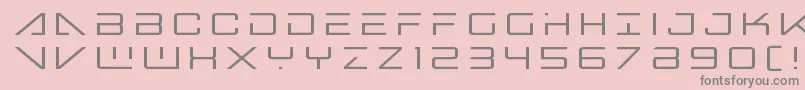 Czcionka Bansheepilottitle – szare czcionki na różowym tle